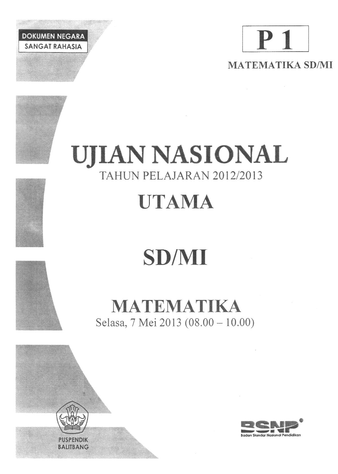 Download Soal UN SD/MI Tahun 2013 (Bahasa Indonesia 